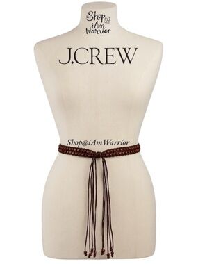 J.Crew NWT braided beaded leather tassel wrap belt *shop@iamwarrior